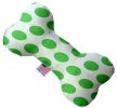 White and Green Dotted Bone Dog Toy