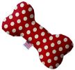 Red Swiss Dots Bone Dog Toy