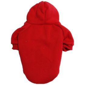 Pet Sweatshirt With Hoodie; Machine Washable Sweater For Dogs Puppies Sweater Clothes Apparel (Color: Red, size: Xl)