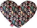 Dia de Los Muertos Skulls Canvas Heart Dog Toy