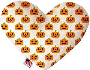 Happy Pumpkins Canvas Heart Dog Toy (size: 6 Inch)