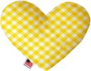 Yellow Plaid Heart Dog Toy