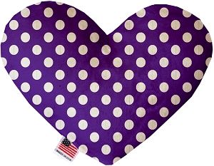 Royal Purple Swiss Dots Heart Dog Toy (size: 6 Inch)