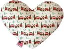 Christmas Trains Heart Dog Toy