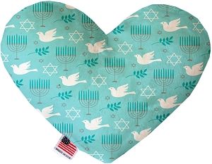 Peace and Hannukah Heart Dog Toy (size: 6 Inch)