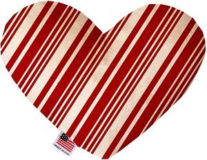 Classic Candy Cane Stripes Heart Dog Toy (size: 6 Inch)