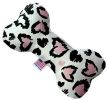 Pink Leopard Hearts Bone Dog Toy