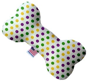 Mardi Gras Polka Dots Heart Dog Toy (size: 6 Inch)