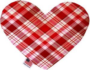 Valentines Day Plaid Heart Dog Toy (size: 6 Inch)